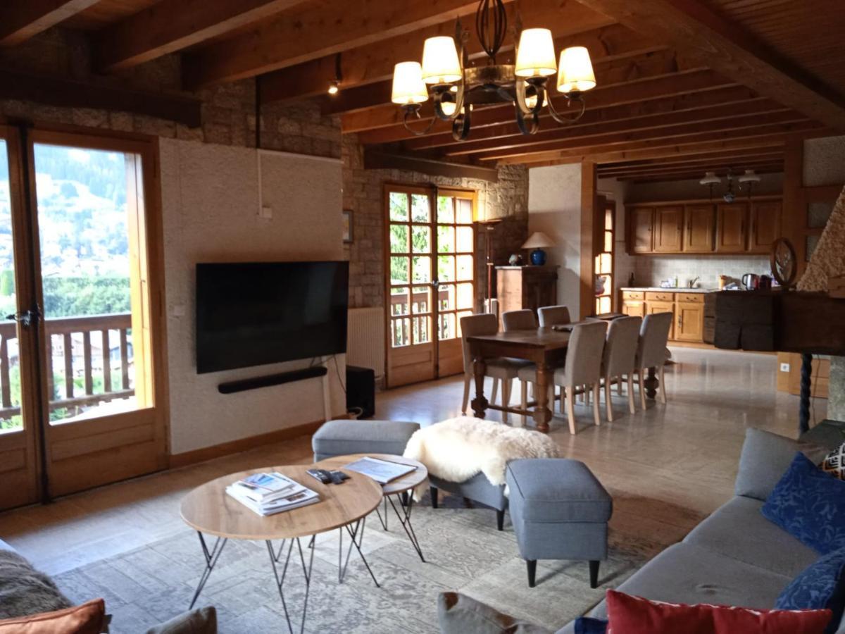 Chalet Horizon Blanc Megeve Luaran gambar